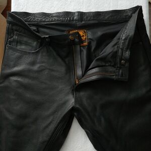 Men's Black Leather Pants